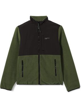 Jack & Jones Jorblake Bf Fleece Zip Up Jacket in Forest Night